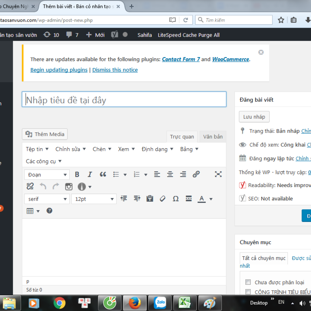 Cách đăng bài lên trang website, Công cụ post, Add new, Trang website, Bài viết