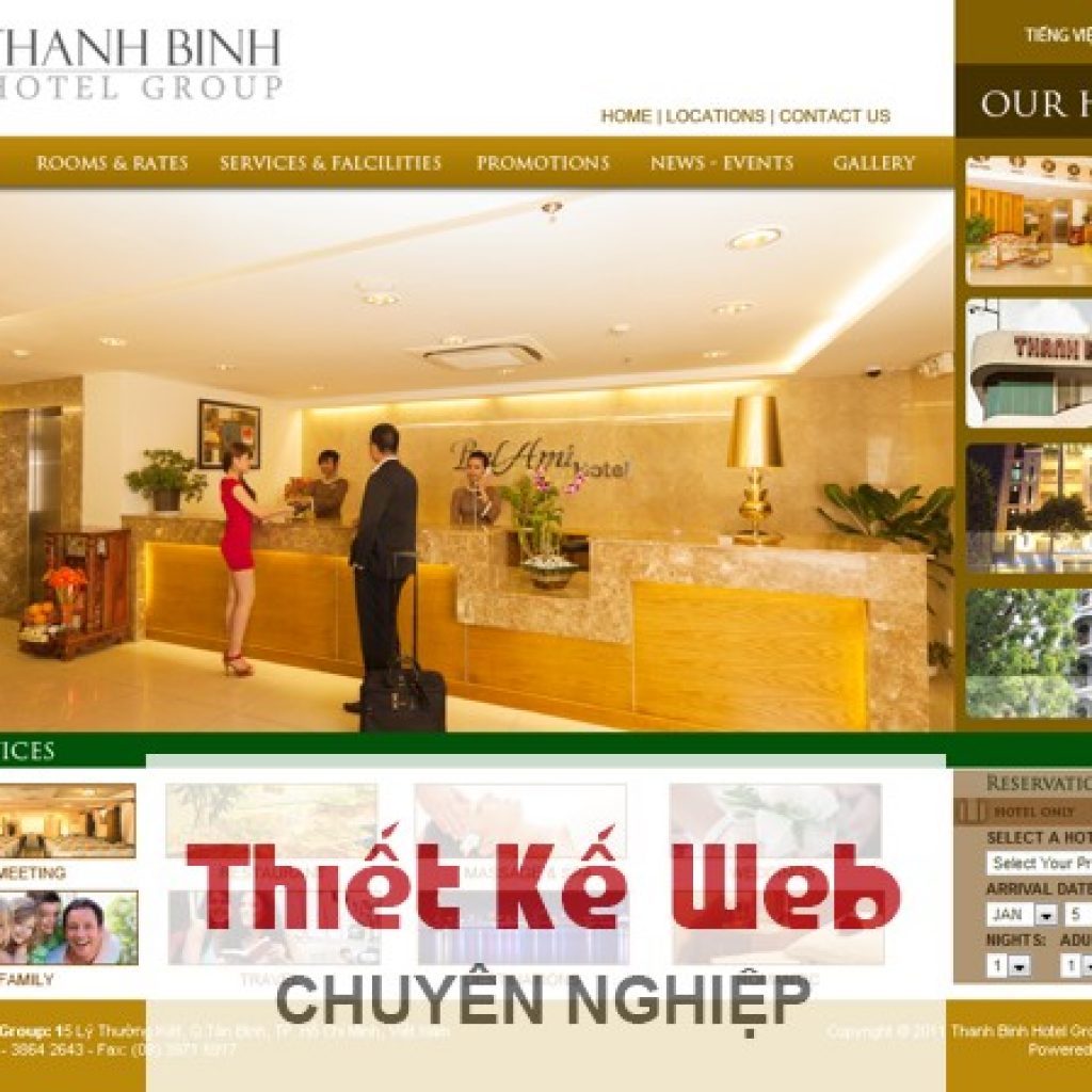Thiết kế website khách sạn, Thiết kế website, Tối ưu hóa website, Website, Trang website