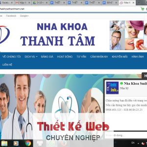 Nha Khoa Thanh Tâm, Website phòng khám Nha Khoa Thanh Tâm, Công ty CP truyền thông Benet, Marketing online, Website