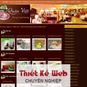 Thiết kế website nhà hàng, Công ty Benet, Website nhà hàng, Website chuyên nghiệp, Website
