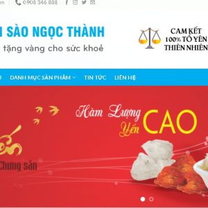 Thương hiệu Yến Sào Ngọc Thành, Yến Sào Ngọc Thành, Công ty truyền thông Benet, Website, Thiết kế chuẩn SEO