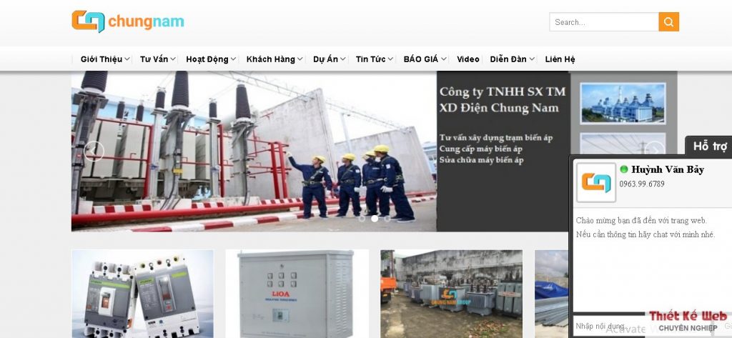 Thiết kế website doanh nghiệp, Thiết kế website, Công ty Benet, Chung Nam Group, Website doanh nghiệp