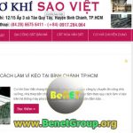 Công ty Benet thiết kế và chăm sóc website cho Cơ Khí Sao Việt (www.CoKhiSaoViet.net)